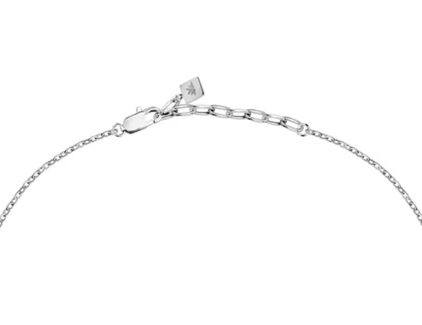 Collana Morellato Uomo Acciaio Pendente Timone Oro Rosa e Cristalli Neri _SAHB17