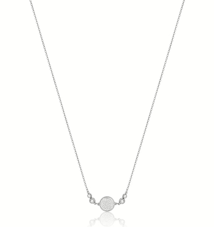 Collana Luca Barra Donna Acciaio Elementi Cristalli Bianchi _CK1948