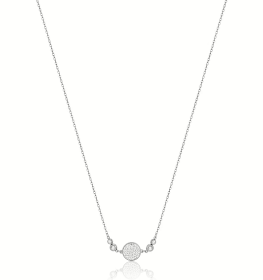Collana Luca Barra Donna Acciaio Elementi Cristalli Bianchi _CK1948