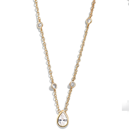 Collana liu Jo Donna Acciaio Gold Pendente Goccia Bianco _LJ2738
