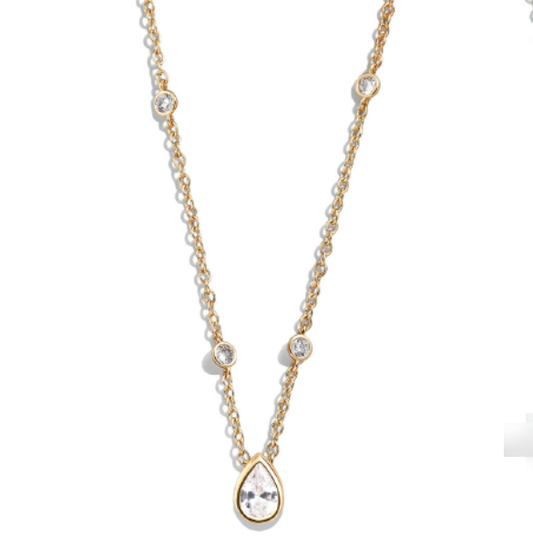 Collana liu Jo Donna Acciaio Gold Pendente Goccia Bianco _LJ2738