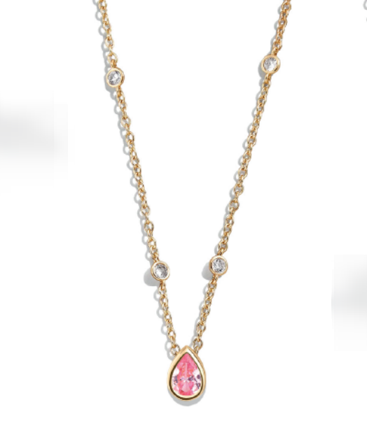 Collana Liu Jo Donna Acciaio Gold Pendente Goccia Rosa _LJ2743