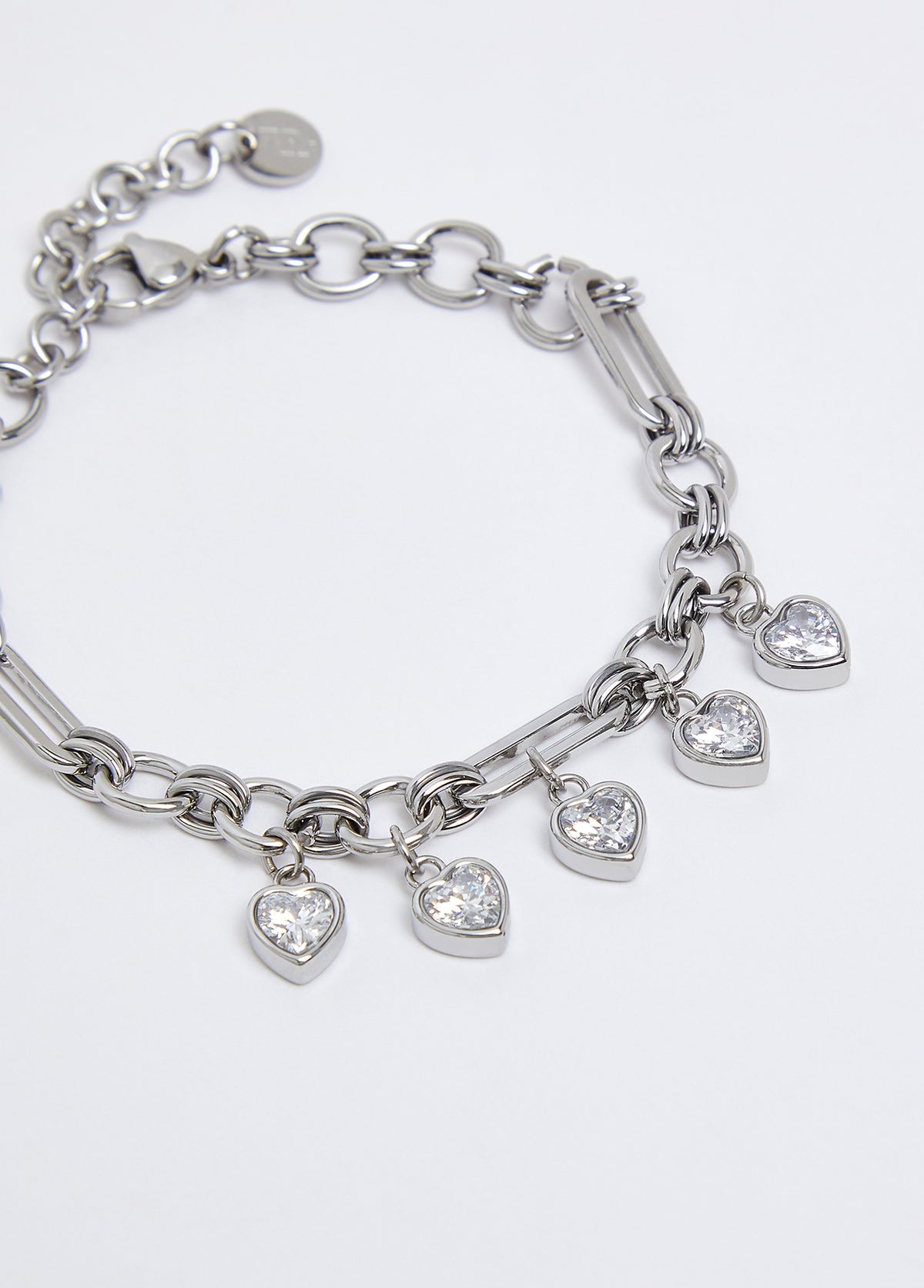 Bracciale Liu Jo Donna Acciaio Silver Con Charms Cuori _LJ3429