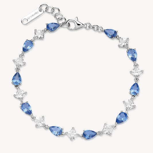 Bracciale Brosway Fancy Argento 925 Semirigido Zirconi Sapphire _FFB111