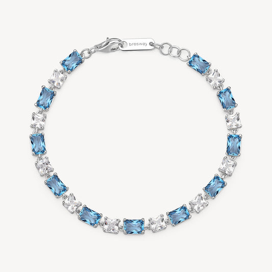 Bracciale Brosway Fancy Argento 925 Semirigido Zirconi Sapphire _FFB16