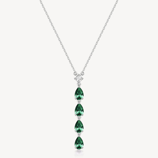 Collana Brosway Coll. Fancy Argento 925 Zirconi Smeraldo Pendenti _FLG110