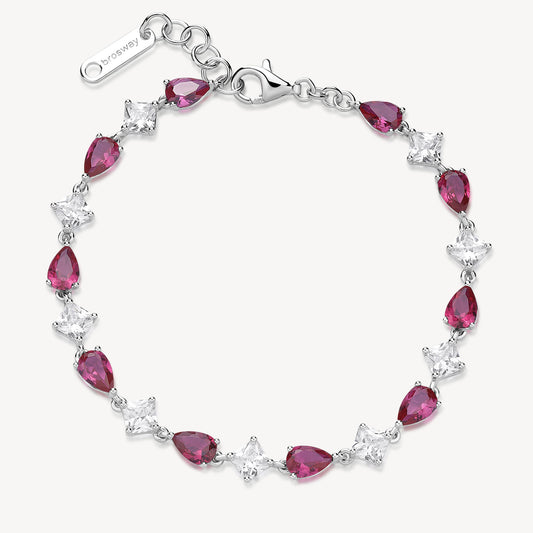 Bracciale Brosway Fancy Argento 925 Semirigido Zirconi Ruby _FPR113