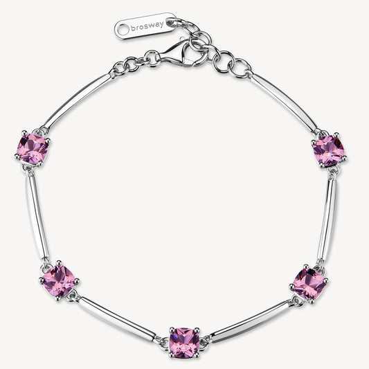 Bracciale Brosway Fancy Argento 925 Semirigido Zirconi Rosa _FTP06