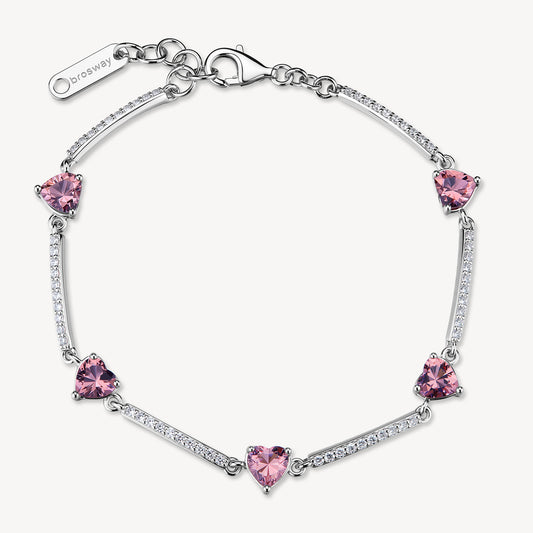 Bracciale Brosway Fancy Argento 925 Semirigido Zirconi Cuore Rosa _FTP07