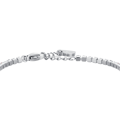 Bracciale Luca Barra Bambina Tennis Zirconi Rossi Ciondolo Coccinella _JB170