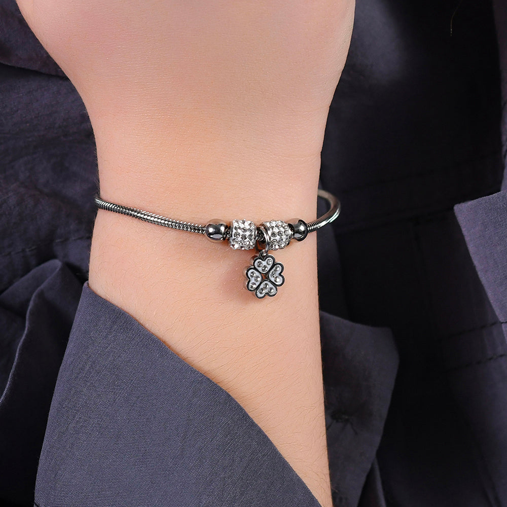Bracciale Luca Barra Bambina Ciondolo Quadrifoglio _JB182
