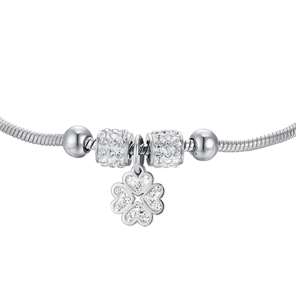Bracciale Luca Barra Bambina Ciondolo Quadrifoglio _JB182