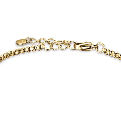 Bracciale Luca Barra Acciaio IP Gold Elemento IP Nero _BA1318