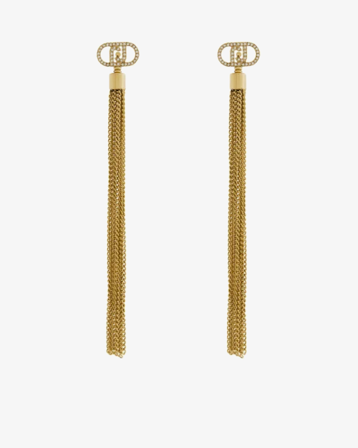 Orecchini LIU JO Donna Acciaio Dorati Pendenti Logo _LJ2648