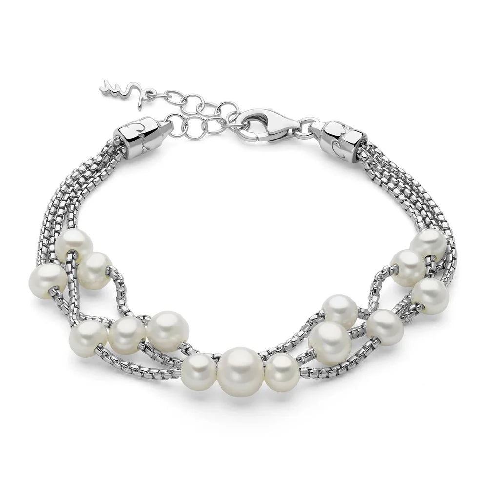 Bracciale Miluna Donna Argento 925 Multifilo Perle _PBR3615