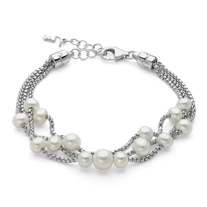 Bracciale Miluna Donna Argento 925 Multifilo Perle _PBR3615