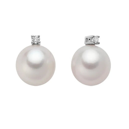 Orecchini Miluna Donna Oro Bianco 18 kt Perle e Diamanti _PER2301
