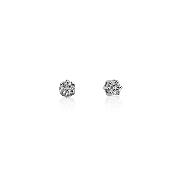 Orecchini DonnaOro Oro Bianco Punto Luce Diamanti CT. 0,10 _DHOF7363.010