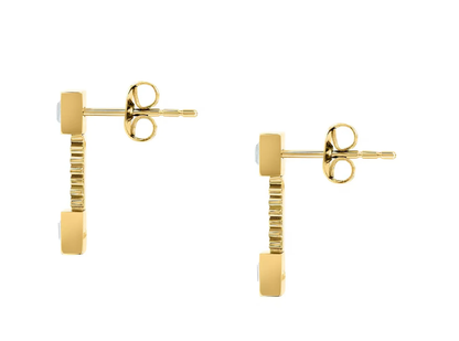 Orecchini Morellato Donna Acciaio Pendente Gold Cristalli Bianchi _SAVY45