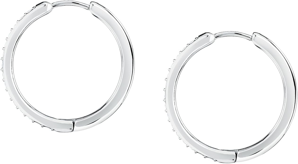 Orecchini Morellato Donna Acciaio Cerchietti Silver Cristalli Bianchi _SAUP24