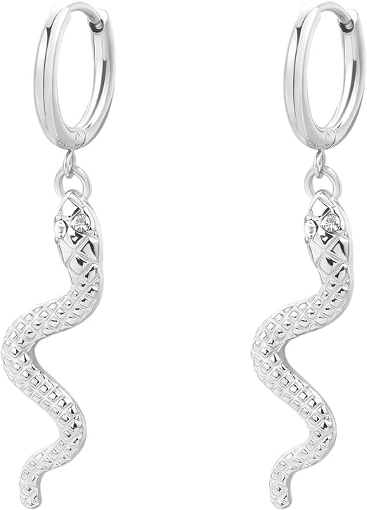 Orecchini Brosway Donna Acciaio Coll. CHAKRA Serpente Argentato e Cristalli _BHKE192
