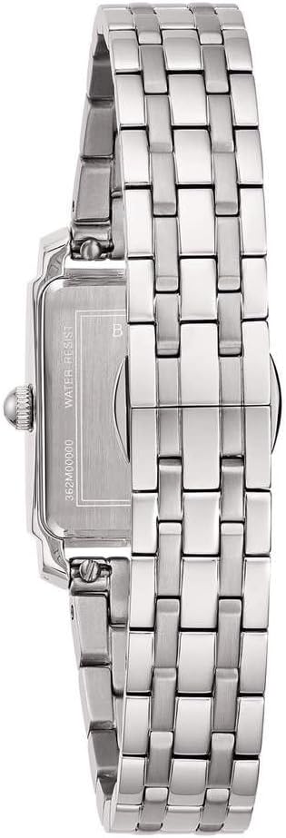 Bulova Sutton Tank Damenuhr, Stahl, Nur Zeit, Perlmutt _96P244 