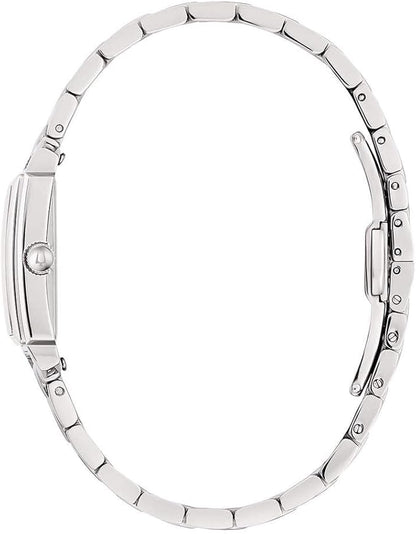 Bulova Sutton Tank Damenuhr, Stahl, Nur Zeit, Perlmutt _96P244 