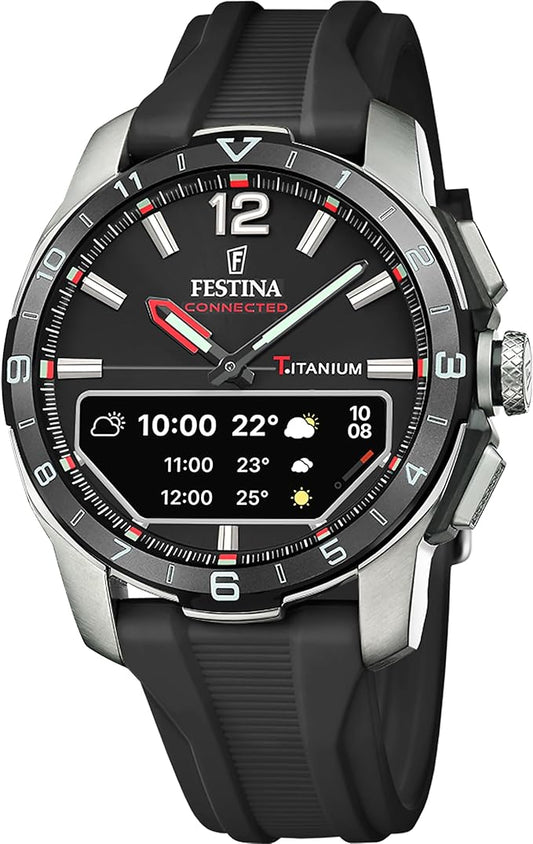 Orologio Festina Connected Uomo Titanio Cinturino Silicone Nero _F23000-4