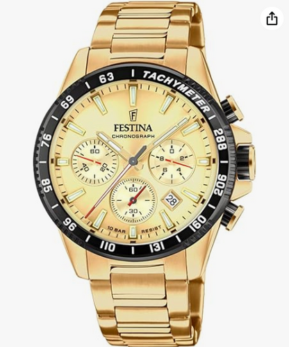 Festina Herrenuhr Steel Only Time Gold F20634-6 229 € 