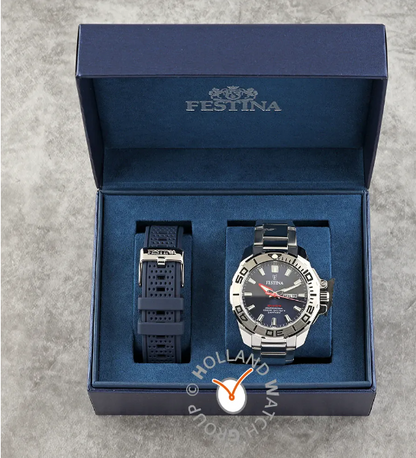 Festina Herrenuhr Stahl Automatik Schwarz F20531-4