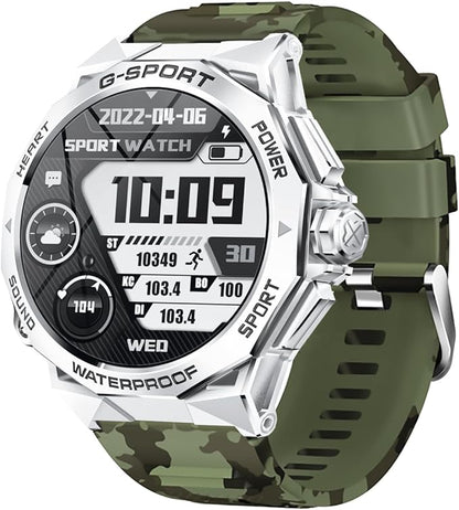 Orologio Smarty 2.0 Uomo Cinturino Silicone Mimetico Militare Chiamate Bluetooth _SW075B