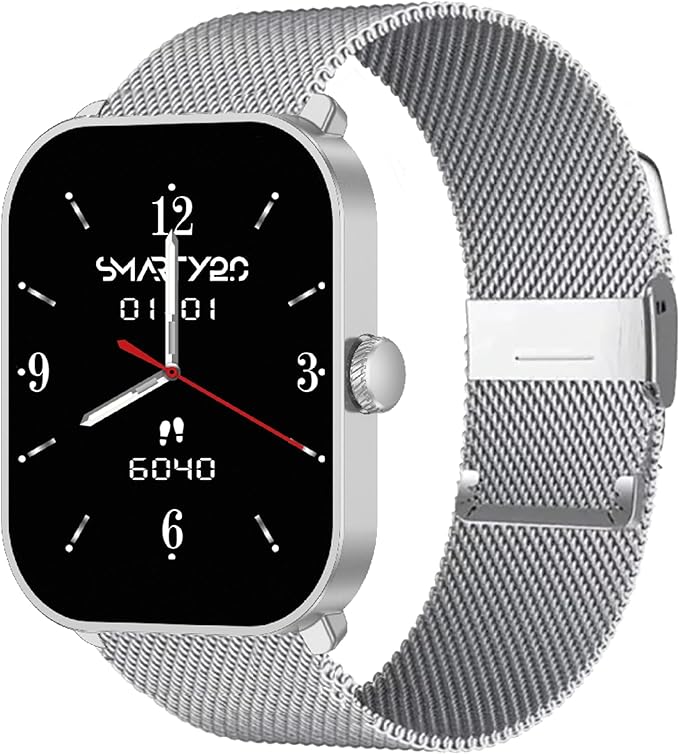 Orologio Smartwatch Smarty 2.0 Digitale Cinturino Maglia Milano Argento _SW070I