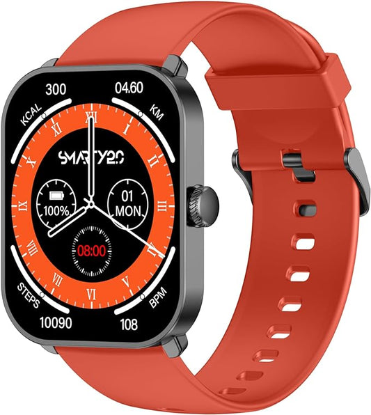 Orologio Smartwatch Smarty 2.0 Uomo Digitale Cinturino Silicone Arancione _SW070B