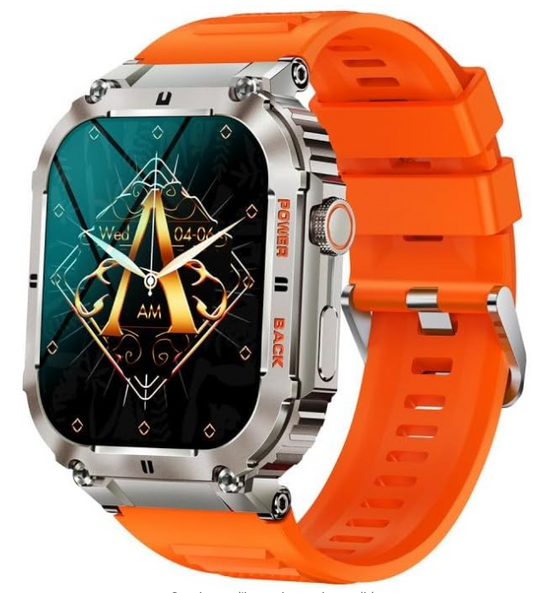 Smarty 20 Unisex-Smartwatch, Stahl, Orange, Silikon, digital, _SW066B 