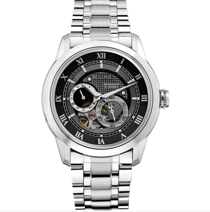 Bulova Herrenuhr Stahl Automatik Sutton Grau 96A119 