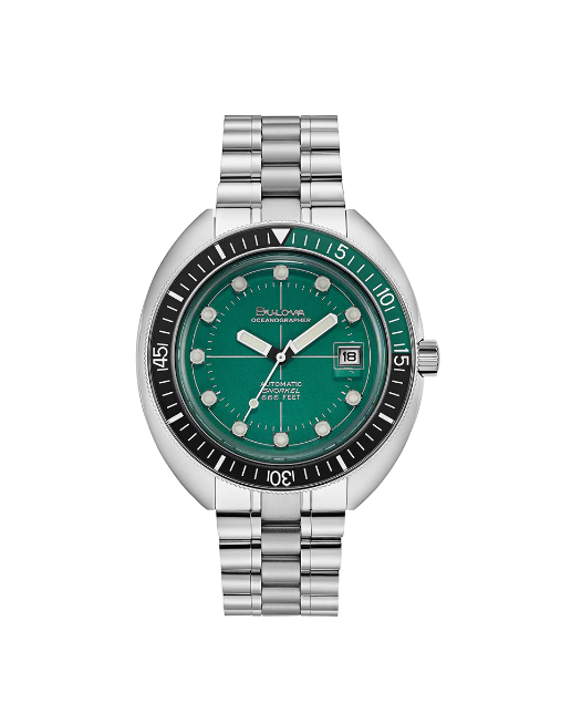 Bulova Herrenuhr Stahl Oceanographer Grün 96B322