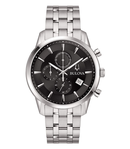 Bulova Sutton Chronograph Herrenuhr Schwarz 96B412