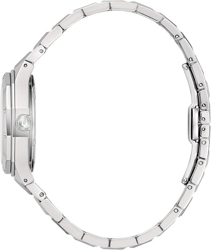 Bulova Damenuhr aus Stahl mit blauem Zifferblatt _96M169 