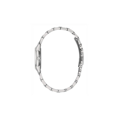 Orologio Bulova Donna Acciaio Solo Tempo Quadrante Carta da Zucchero Cristalli _96P255