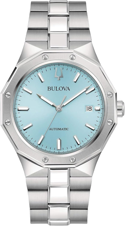 Orologio Bulova Octagon Automatic Uomo Acciaio Ice Blue _96B462