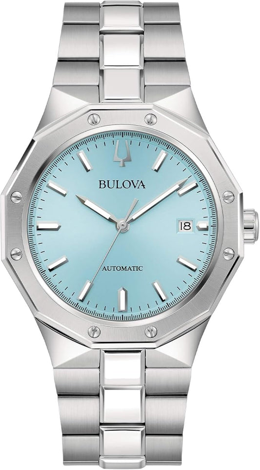 Orologio Bulova Octagon Automatic Uomo Acciaio Ice Blue _96B462