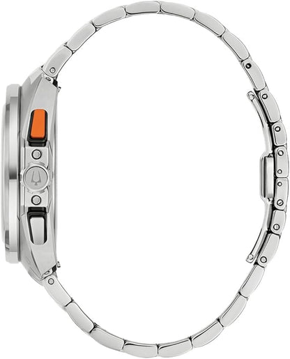 Orologio Bulova Racer Uomo Acciaio Quadrante Azzurro Cronografo _98B432