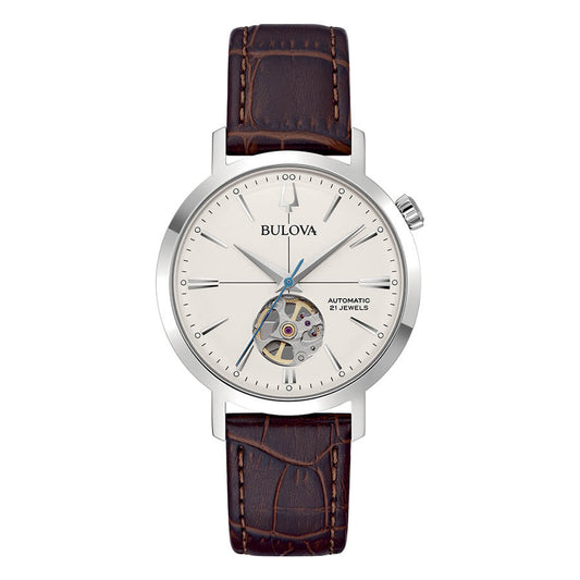 Bulova Herrenuhr Stahl Automatik Sutton Grau 96A119 