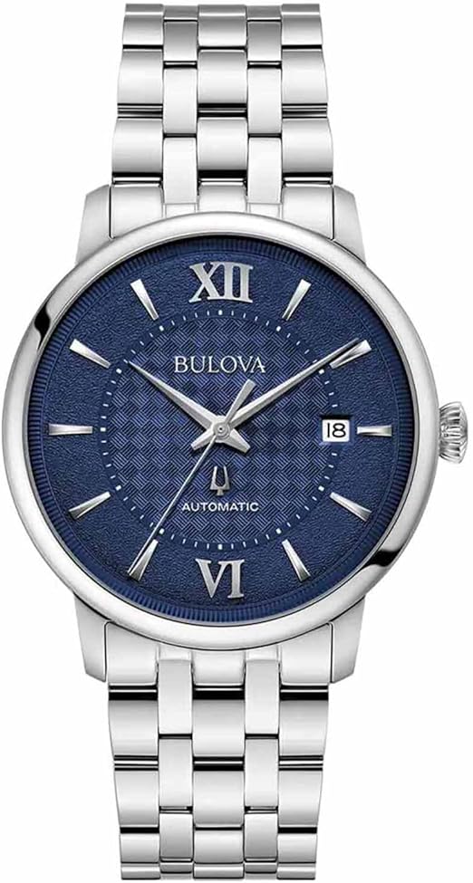 Bulova Herrenuhr Stahl Automatik Sutton Grau 96A119 