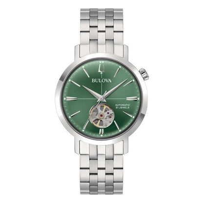 Bulova Herrenuhr Stahl Automatik Sutton Grau 96A119 