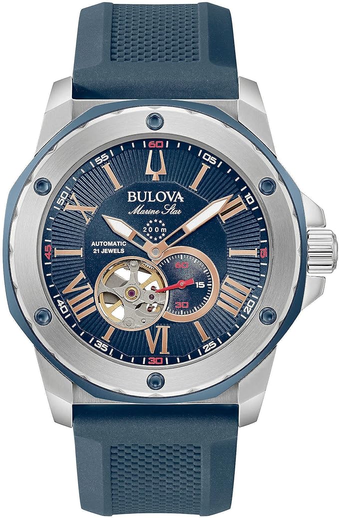 Bulova Herrenuhr Stahl Automatik Sutton Grau 96A119 