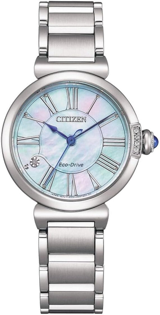 Citizen Damen-Armbanduhr Eco-Drive aus Stahl mit blauem Zifferblatt _EM1060-87N