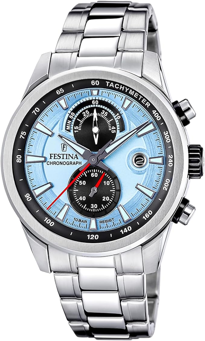 Orologio Festina TIMELESS CHRONOGRAPH Uomo Acciaio Quadrante Celeste _F20694-2