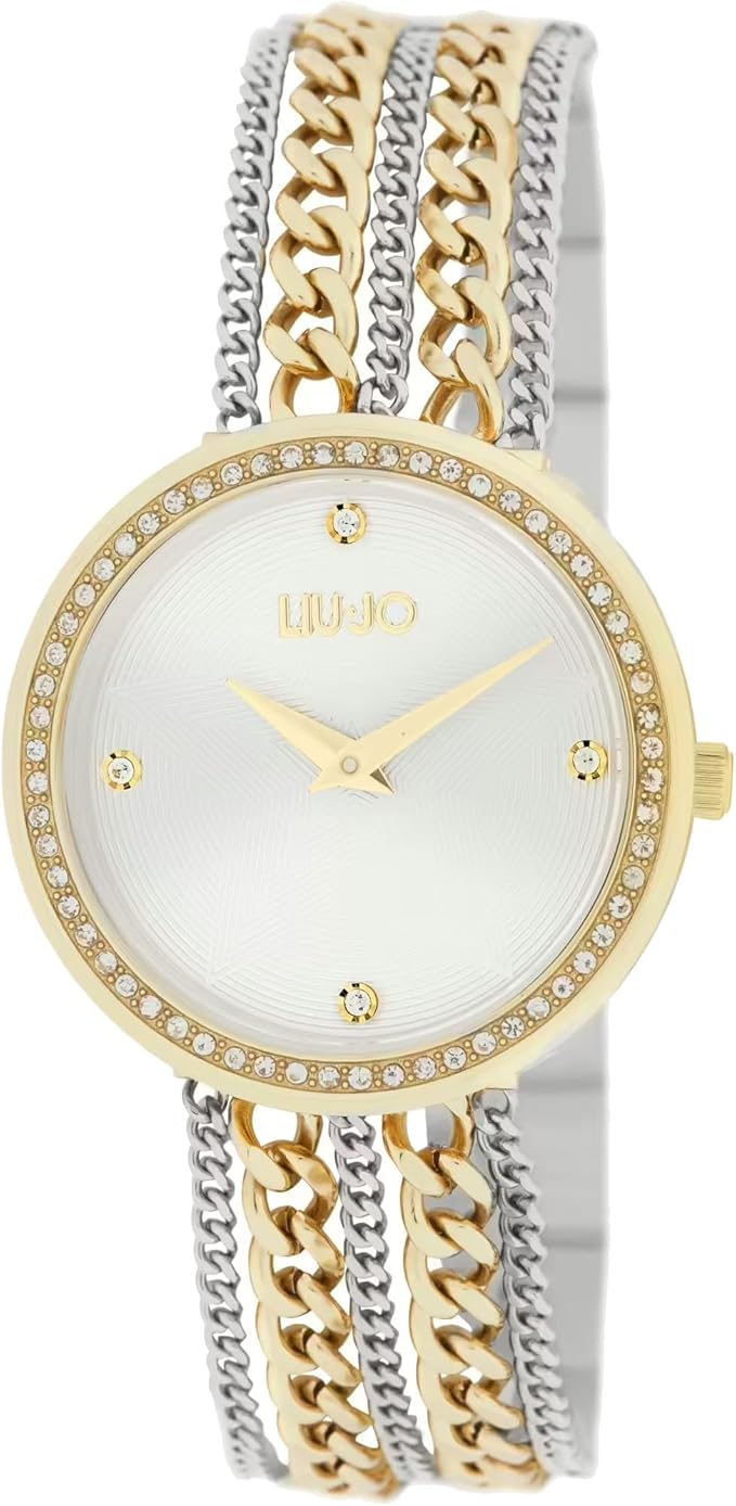 Orologio Liu Jo Donna Acciaio Bicolore Cinturino a Catena Intrecciata _TLJ2412
