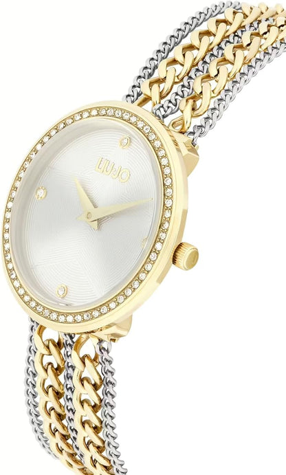 Orologio Liu Jo Donna Acciaio Bicolore Cinturino a Catena Intrecciata _TLJ2412